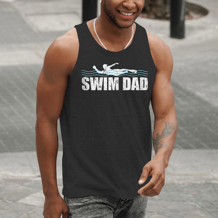 Swim Dad Support Swimming Father Sport Men Tank Top