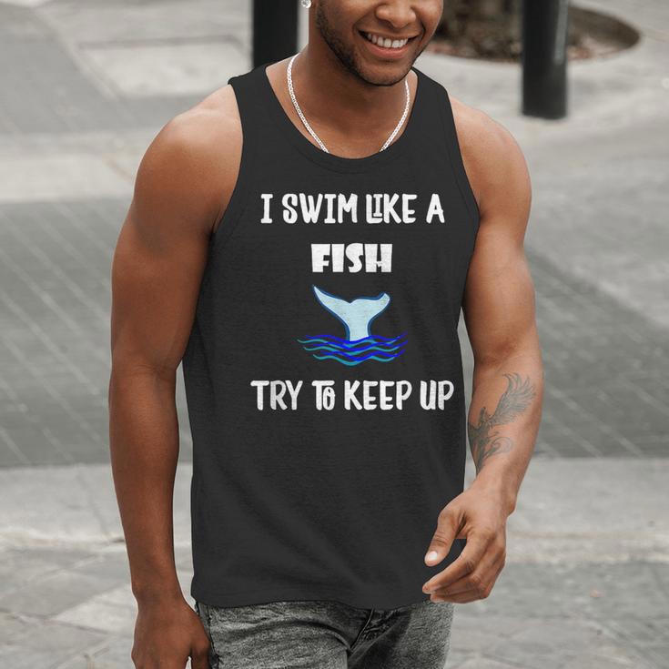 Swim Like a Fish Swimming Sport ExerciseShirt Dk Men Tank Top Swim Like a Fish Swimming Sport ExerciseShirt Dk Men Tank Top