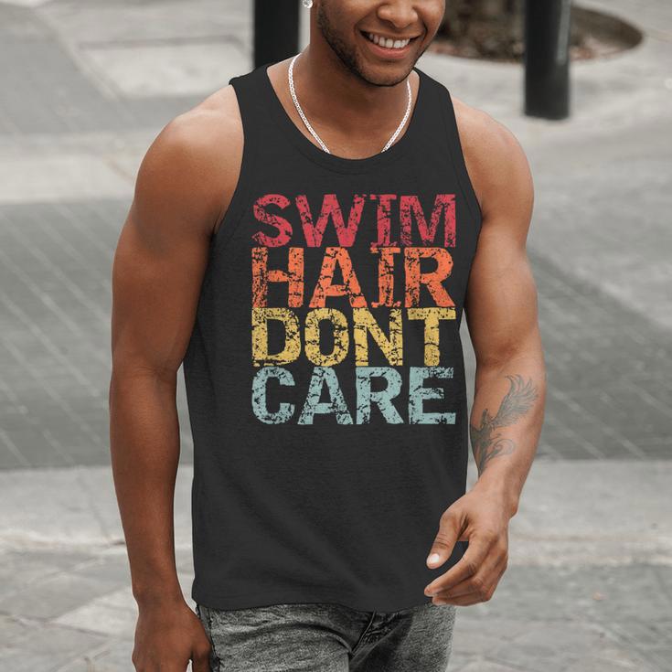 Swimming Pool Diving Sport Swimmer Swim Hair Dont Care Men Tank Top