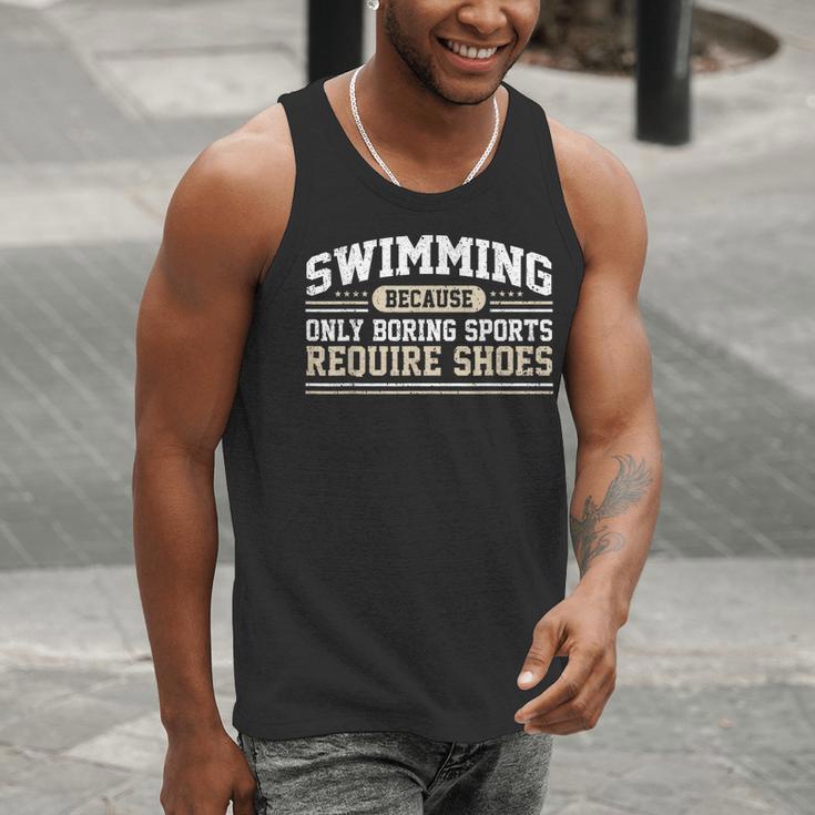 Swimming Saying Swimmer Humor Swim Men Tank Top