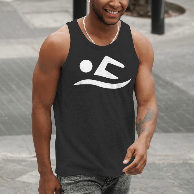 Swimming Silhouette Logo Men Tank Top