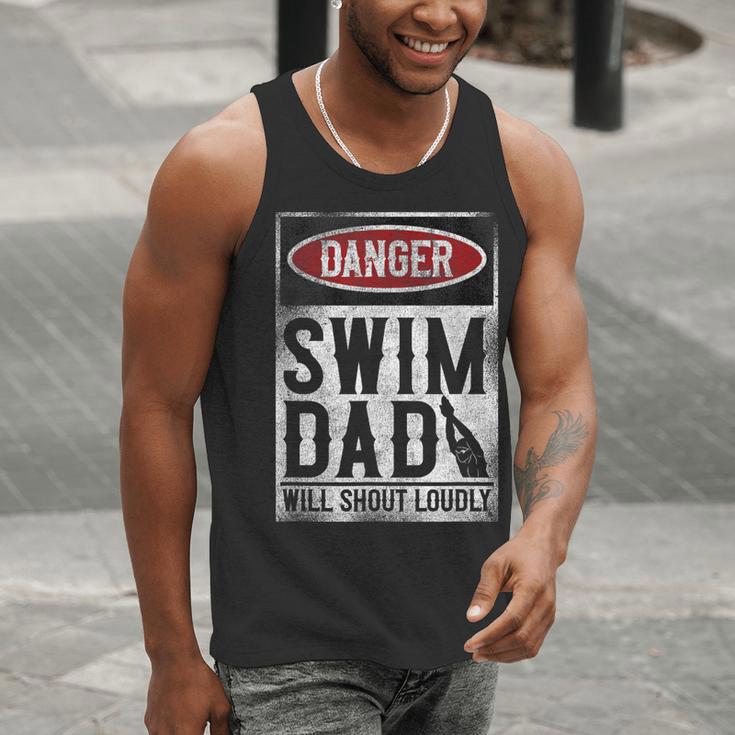 Swimming Swimmer DANGER Swim Dad Men Tank Top Swimming Swimmer DANGER Swim Dad Men Tank Top
