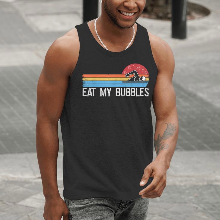Swimming Swimmer Eat My Bubbles Swim Retro Men Tank Top Swimming Swimmer Eat My Bubbles Swim Retro Men Tank Top