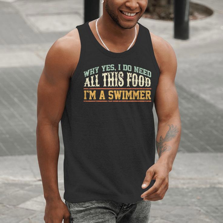 Swimming Swimmer Eating Swim Men Tank Top