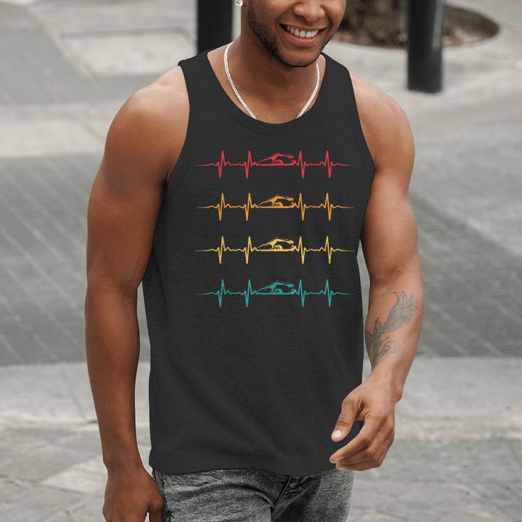 Swimming Swimmer Heartbeat Vintage Men Boys Women Swim Lover Men Tank Top Swimming Swimmer Heartbeat Vintage Men Boys Women Swim Lover Men Tank Top