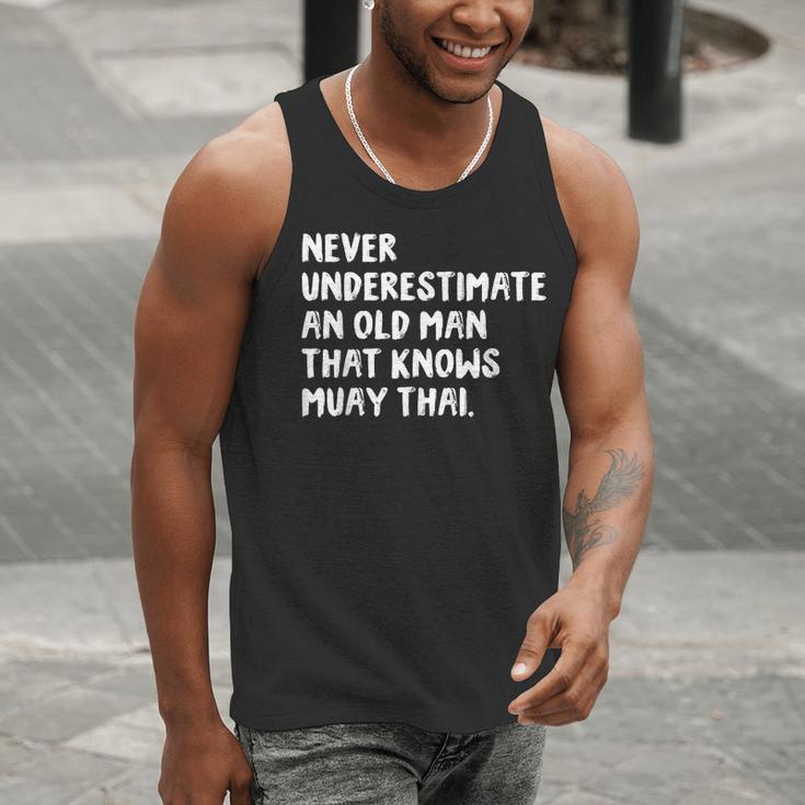 Never Underestimate An Old Man That Knows Muay Thai Men Tank Top
