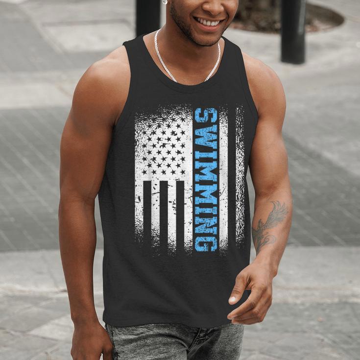 USA Flag Swimming Swim American Swimmer Men Tank Top USA Flag Swimming Swim American Swimmer Men Tank Top