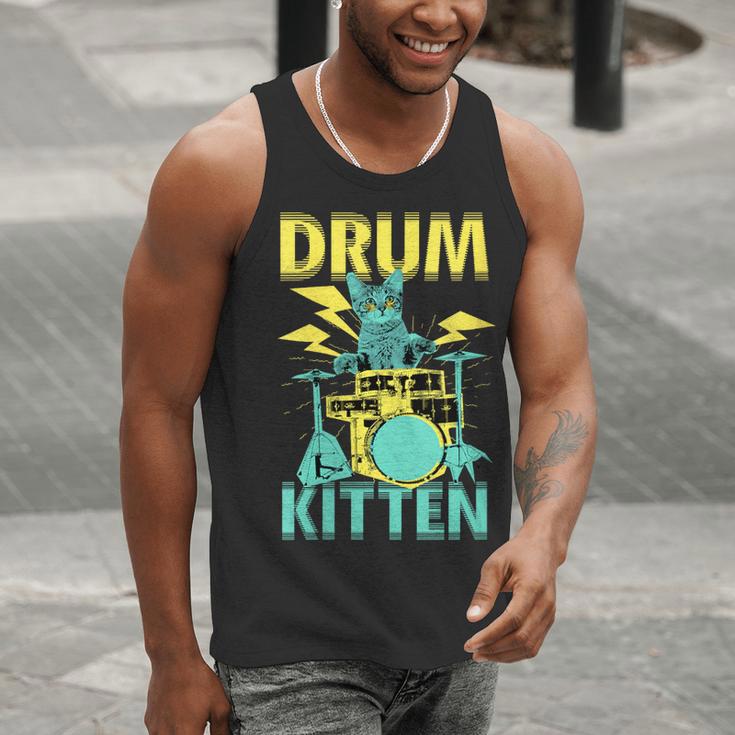 Women's Cute Drummer Cat Drum Kitten Men Tank Top Women's Cute Drummer Cat Drum Kitten Men Tank Top