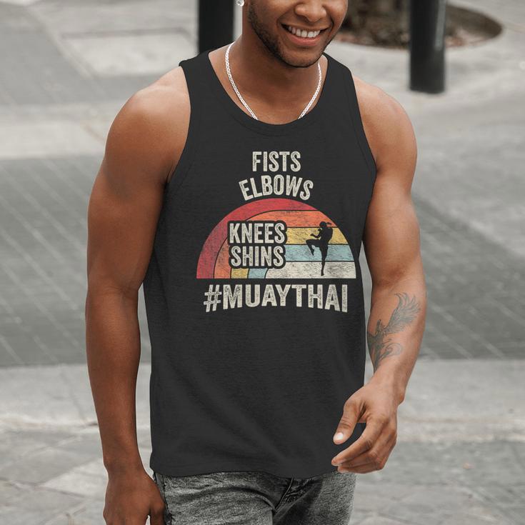 Women's Retro Muay Thai Martial Arts Fighter Graphic Men Tank Top