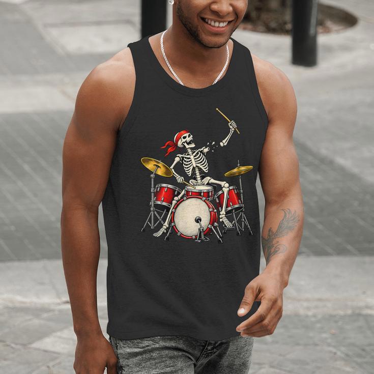 Women's Skeleton Drummer Skull Drum Kit Halloween Men Tank Top Women's Skeleton Drummer Skull Drum Kit Halloween Men Tank Top