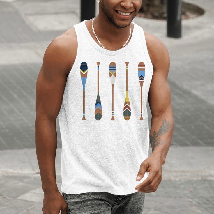 Colorful Painted Oars Paddle Nautical CanoeShirt Men Tank Top Colorful Painted Oars Paddle Nautical CanoeShirt Men Tank Top