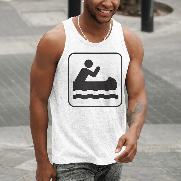 Cool Outdoor Water Sport Canoe Raglan Baseball Tee Men Tank Top