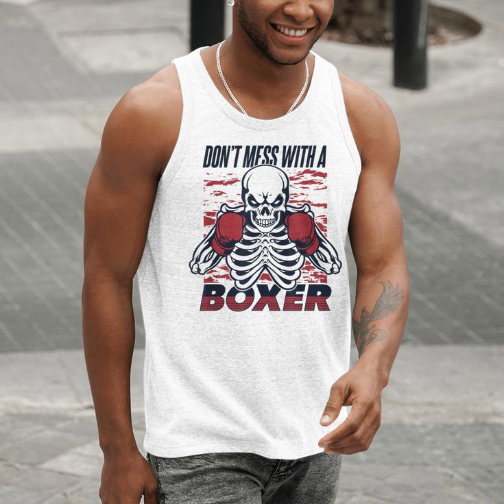 Don't Mess With A Boxer Kickboxer Fan Muay Thai Boxing Men Tank Top