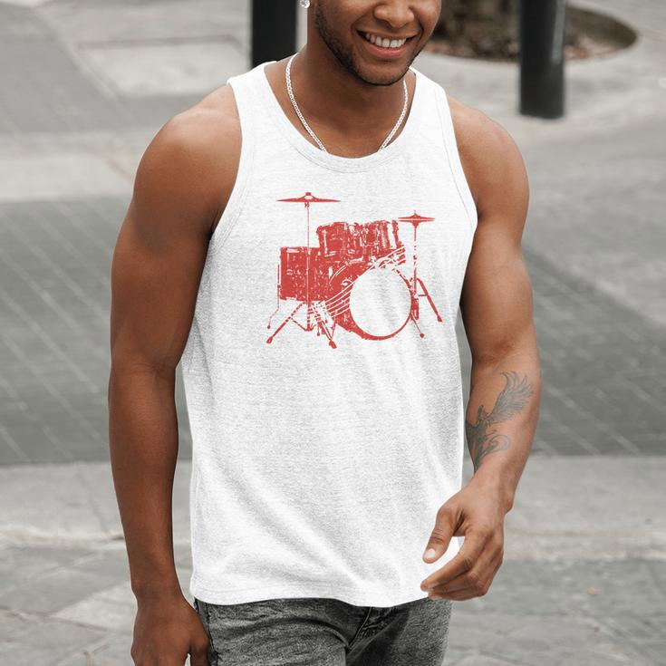 Drum Kit Drummer Band Musical Instrument Rock Music Men Tank Top Drum Kit Drummer Band Musical Instrument Rock Music Men Tank Top