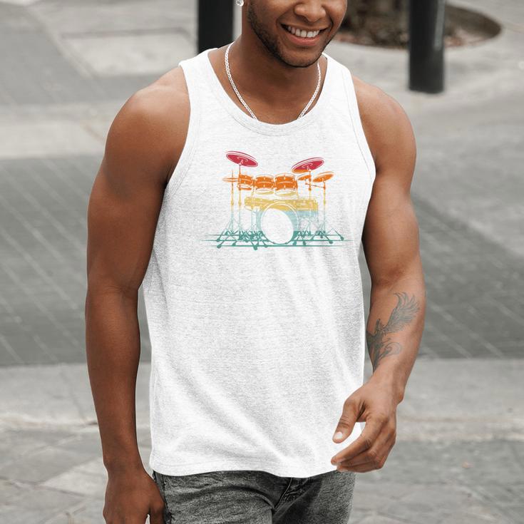 Drum Kit Musical Retro Instrument Musician Men Tank Top Drum Kit Musical Retro Instrument Musician Men Tank Top