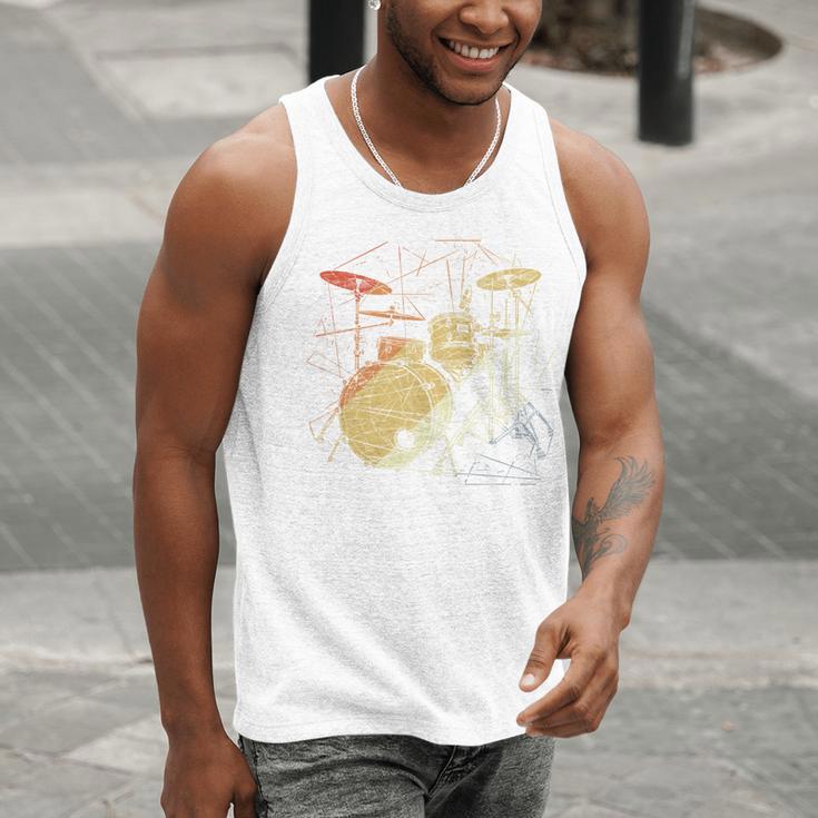 Drum Kit Retrowave Drums Men Tank Top Drum Kit Retrowave Drums Men Tank Top