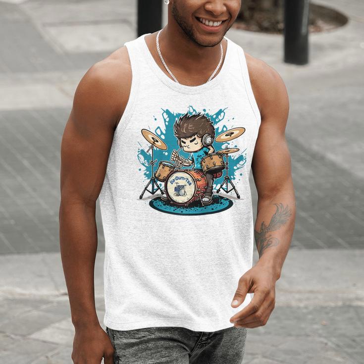 Drum Set Drumming Drummers Drum Kits Music Raglan Baseball Tee Men Tank Top