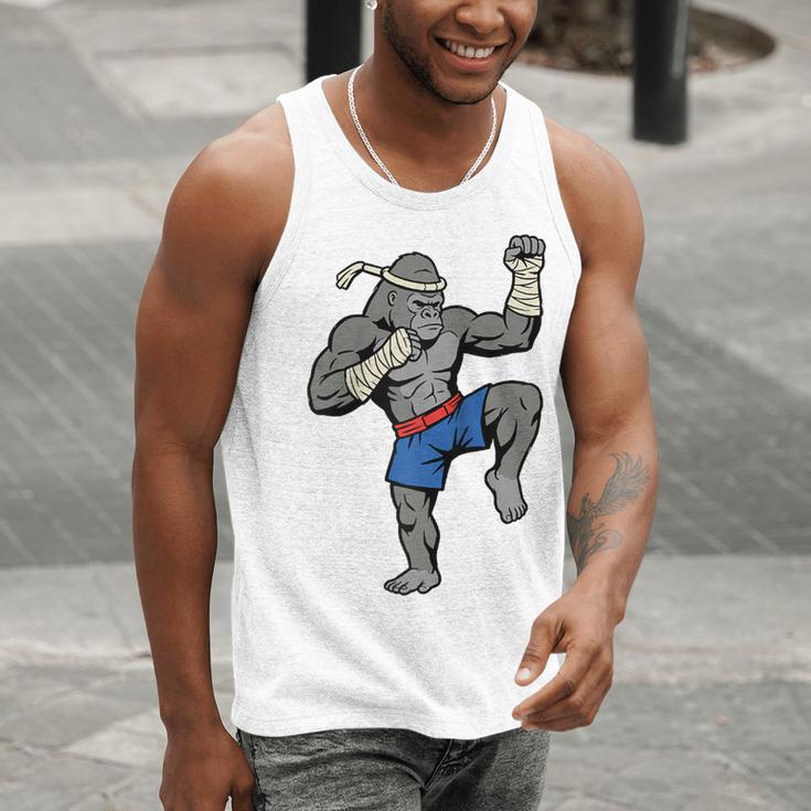 Gorilla Muay Thai Combat Sport Fighter Martial Arts 8 Limbs Raglan Baseball Tee Men Tank Top