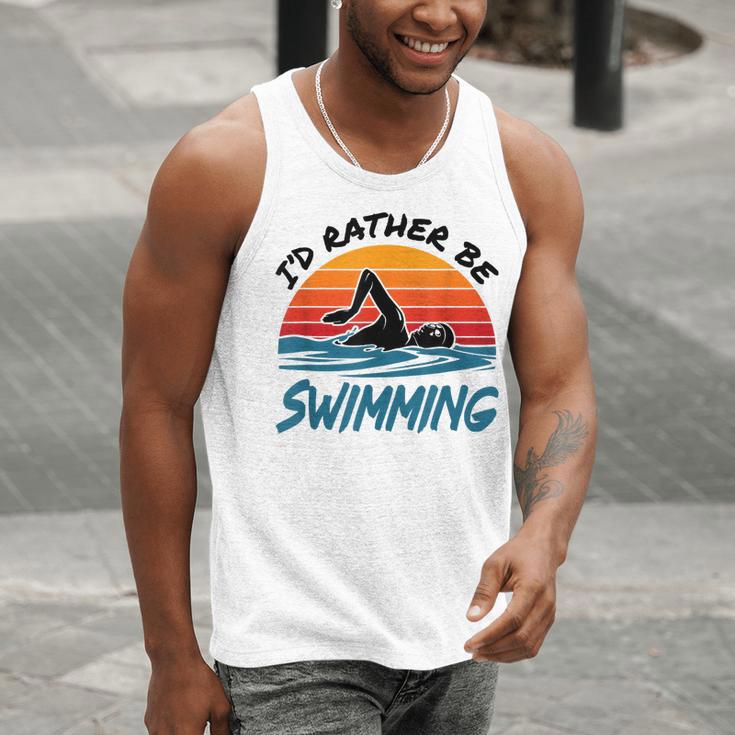 I'd Rather Be Swimming Retro Swim Swimmer Men Tank Top I'd Rather Be Swimming Retro Swim Swimmer Men Tank Top