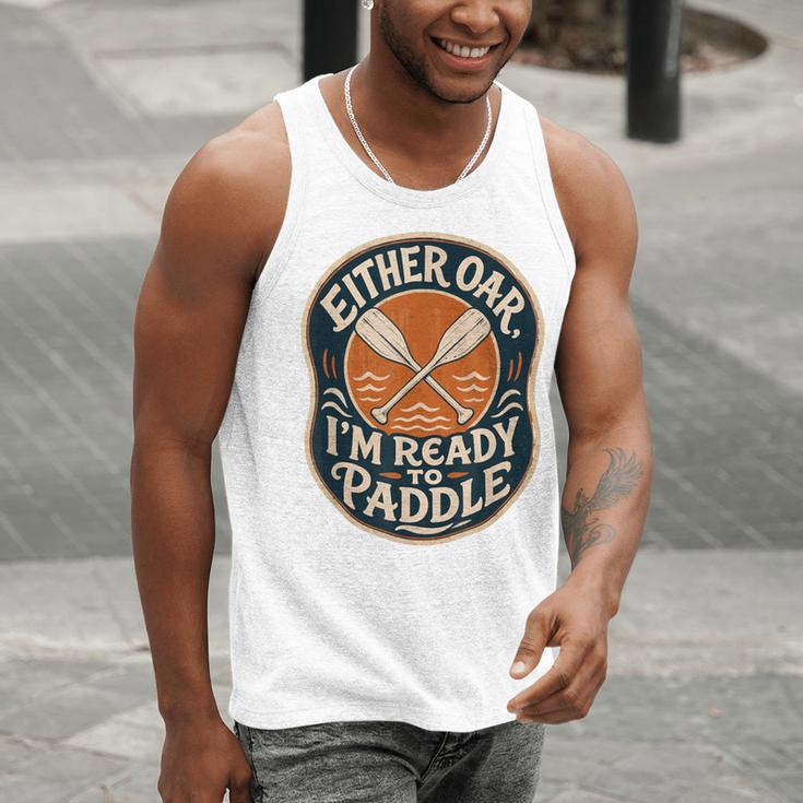 Kayak Canoe Paddle Either Oar Men Tank Top