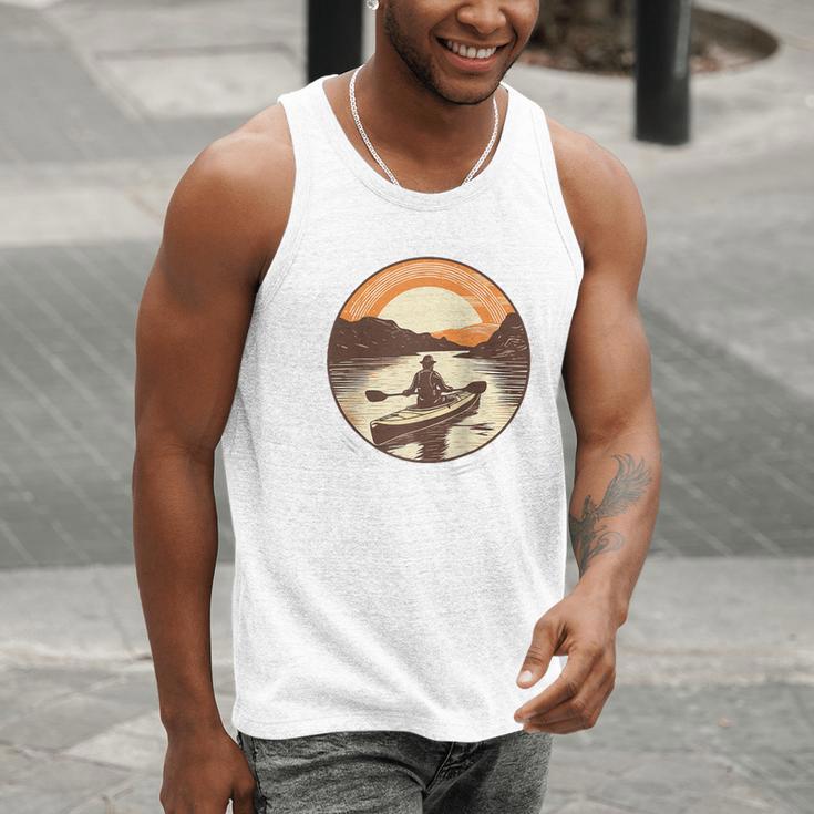 Kayak Kayaker Canoes-Boating Water-Paddle Canadier-Canoe Raglan Baseball Tee Men Tank Top