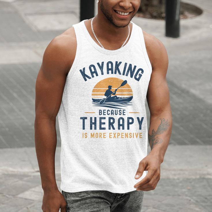 Kayaking Therapy Kayaker Canoe Paddle Lake River Men Tank Top Kayaking Therapy Kayaker Canoe Paddle Lake River Men Tank Top