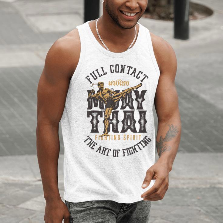 Muay Thai Fighter MMA Full Contact Retro Kickboxing Men Tank Top