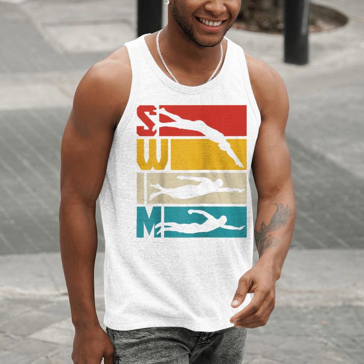 Swim Swimming Vintage Retro Swimmer Raglan Baseball Tee Men Tank Top Swim Swimming Vintage Retro Swimmer Raglan Baseball Tee Men Tank Top