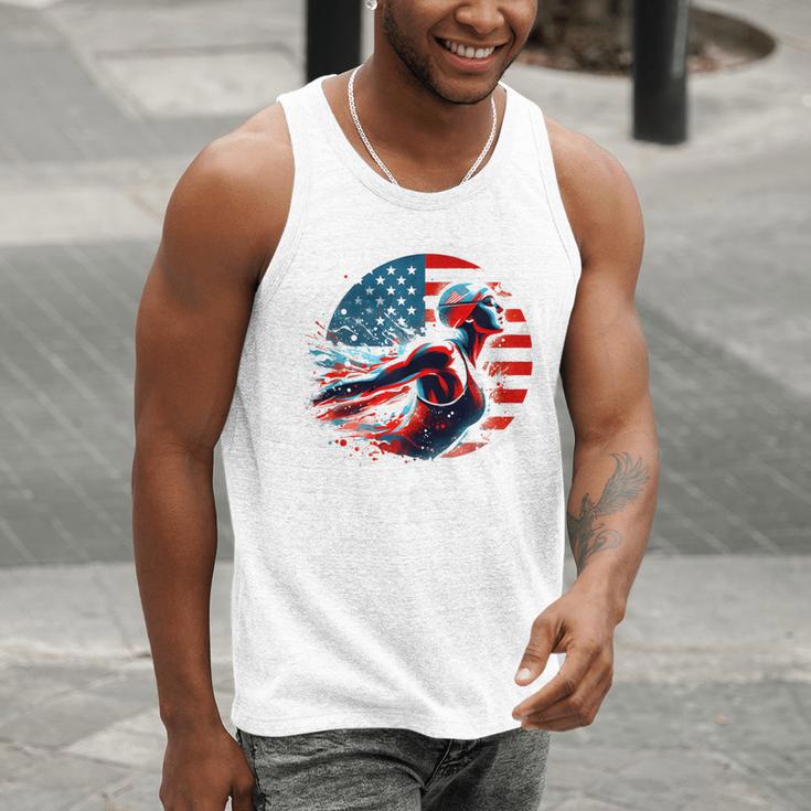 Swimming United States Apparel American Flag Swimming Men Tank Top Swimming United States Apparel American Flag Swimming Men Tank Top