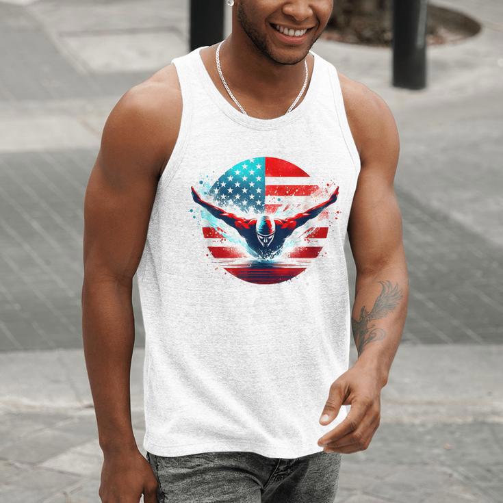 Swimming United States Shirt With American Flag Swimming Men Tank Top Swimming United States Shirt With American Flag Swimming Men Tank Top