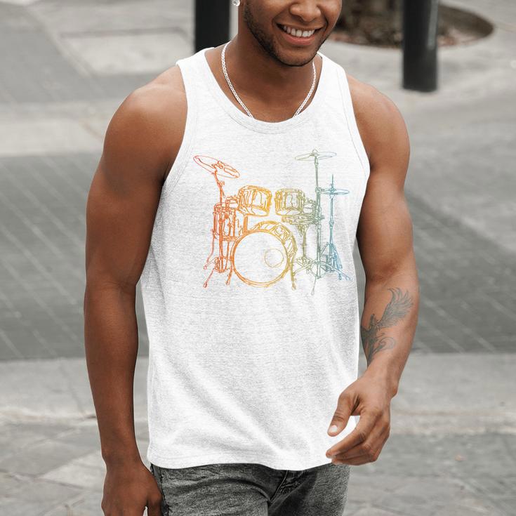 Vintage Drummer Drum Kit Men Tank Top Vintage Drummer Drum Kit Men Tank Top