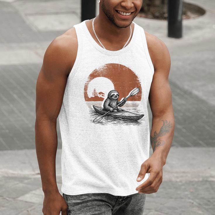 Women's Kayaking Sloth Kayak Kayaker Canoe Paddling Men Tank Top Women's Kayaking Sloth Kayak Kayaker Canoe Paddling Men Tank Top