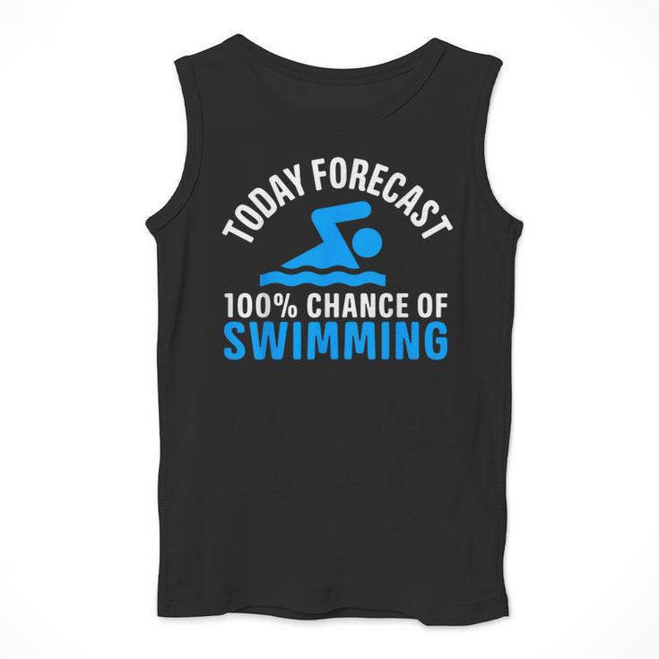 100 Chance Of Swimming Swimmer Swimming Men Tank Top