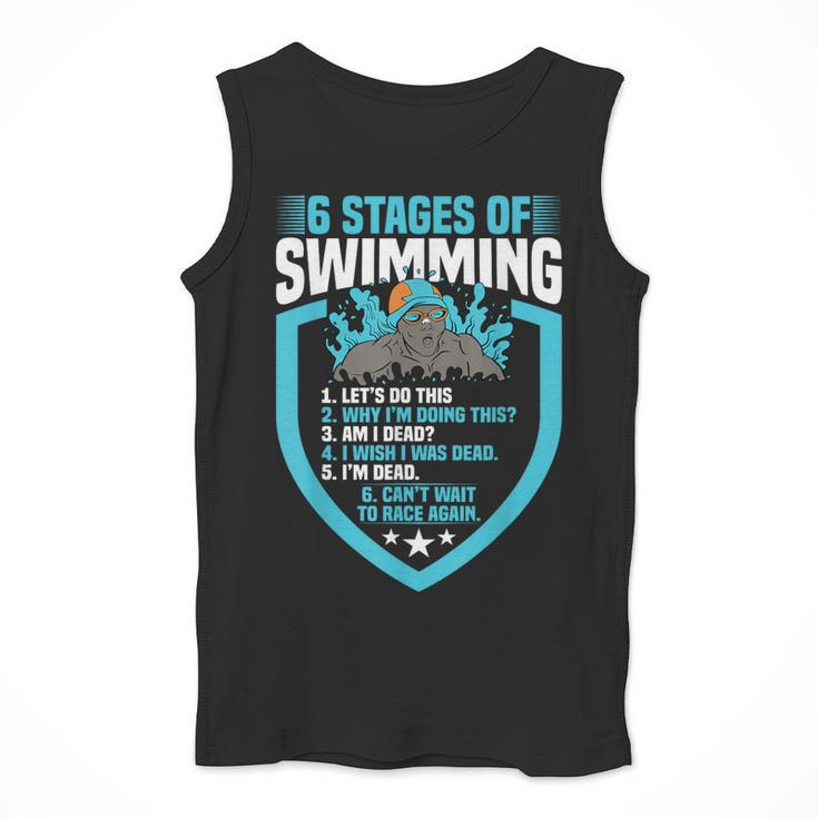 6 Stages Of Swimming Joke Sports Athlete Pool Swimmer Men Tank Top 6 Stages Of Swimming Joke Sports Athlete Pool Swimmer Men Tank Top