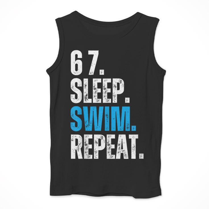 67 Sleep Swim Repeat Swimming Swimmer 67 Meme Men Tank Top