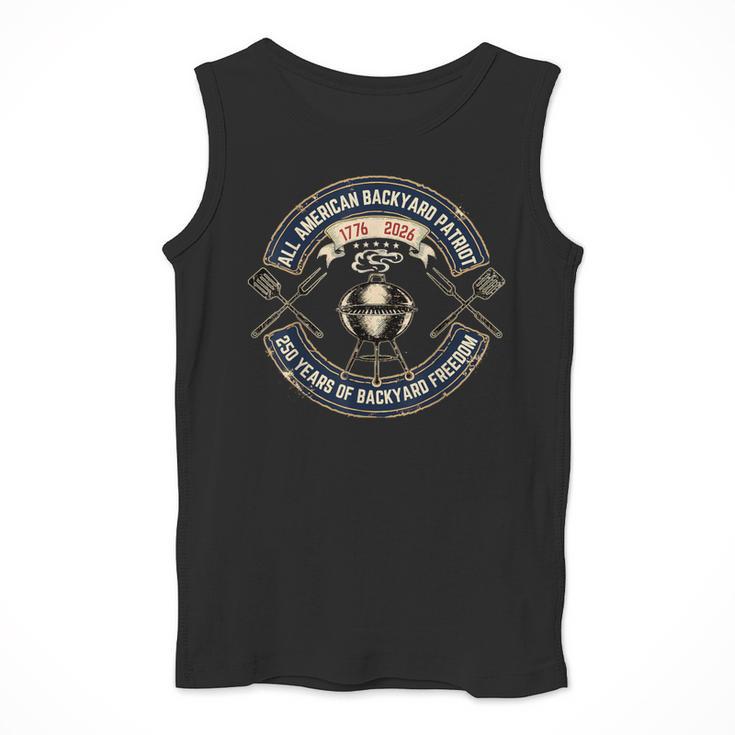 BBQ Dad 250 Years Backyard Freedom 1776 USA Patriot July 4th Men Tank Top