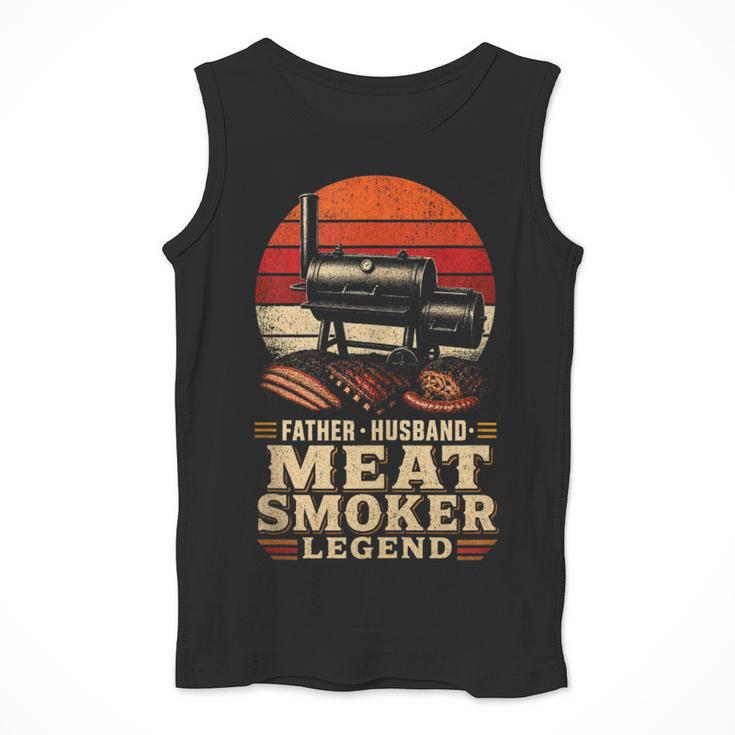 BBQ Dad Father Husband Meat Smoker Legend Men Tank Top