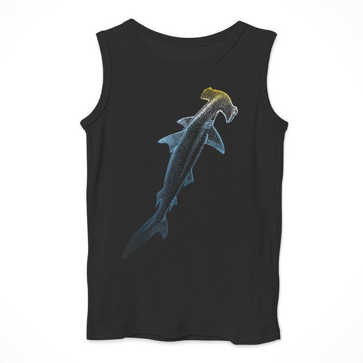 Beautiful Colors Swimming Hammerhead Shark Lovers Men Tank Top