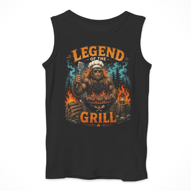 Bigfoot Legend Of The Grill BBQ Dad Father Day 2026 Men Tank Top