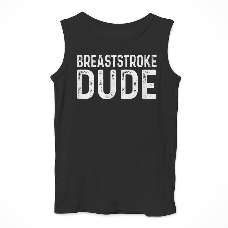 Breaststroke Swimming Dude Distressed Swim Swimmer Pool Men Tank Top