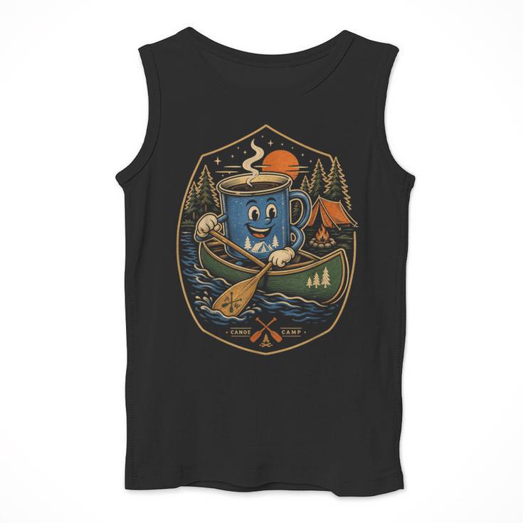 Canoe Camp Coffee Canoeing Paddle Men Tank Top