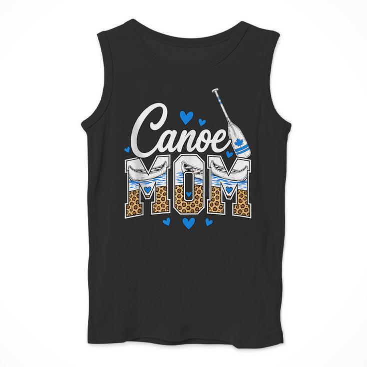 Canoe Mom Leopard Print Paddle River Lake Sport Mother Men Tank Top
