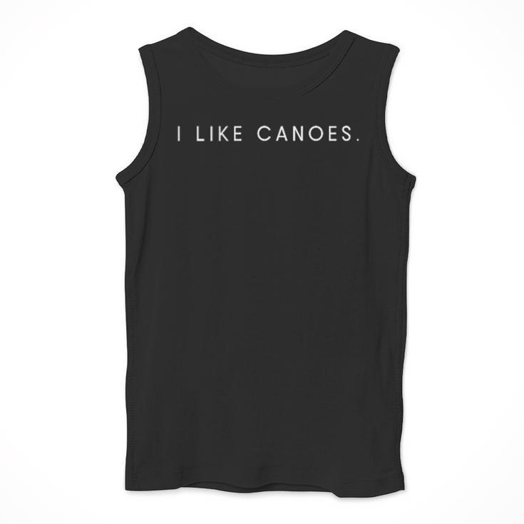 I Like Canoes Minimalist Statement Men Tank Top