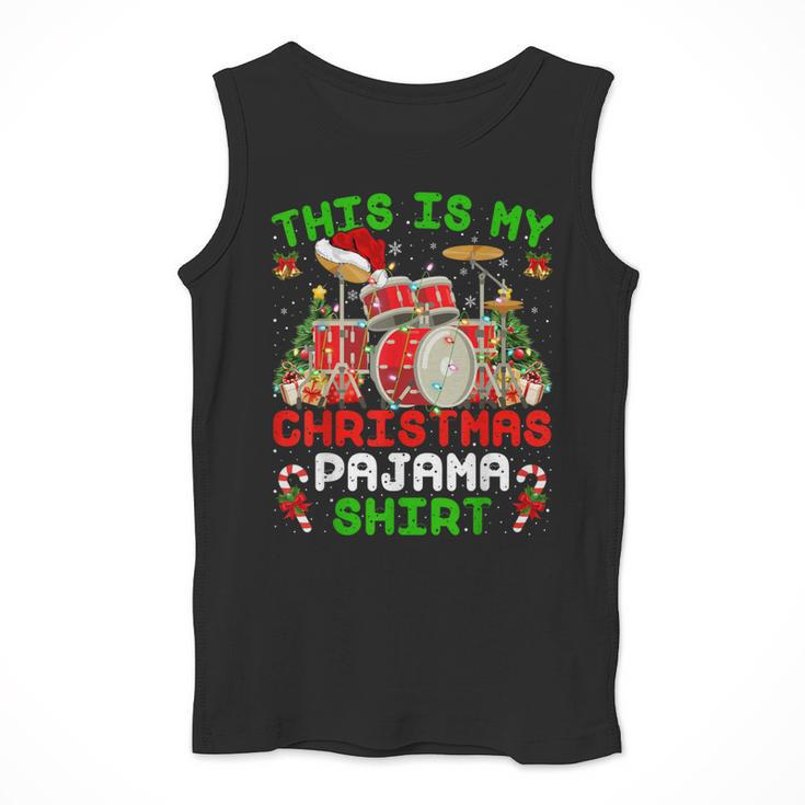 This Is My Christmas Pajama Shirt Drum Kit Christmas Men Tank Top