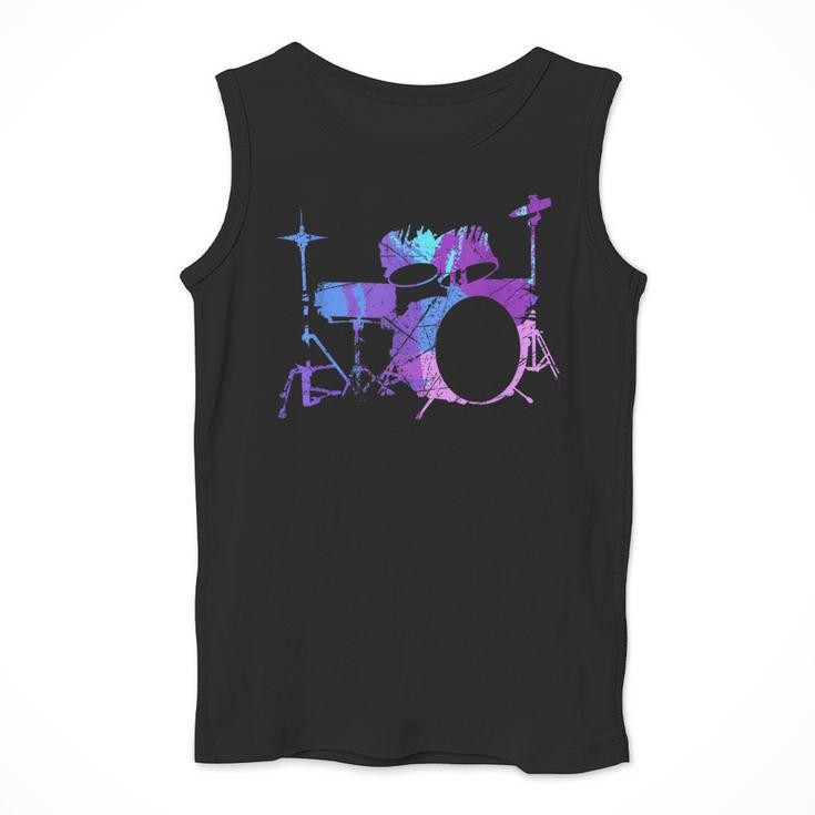 Cool Drum Kit Percussion Vintage Retro Drummer Costume Men Tank Top Cool Drum Kit Percussion Vintage Retro Drummer Costume Men Tank Top