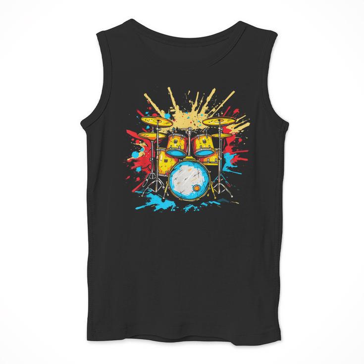 Drum Kit Steamwave Music Band Men Tank Top Drum Kit Steamwave Music Band Men Tank Top