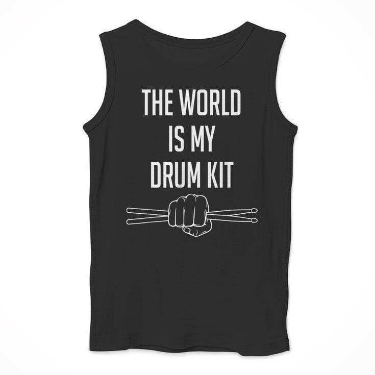 Drummer Saying The World Is My Drum Kit Men Tank Top