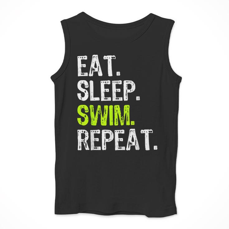 Eat Sleep Swim Repeat Swimming Swimmer Cool Men Tank Top