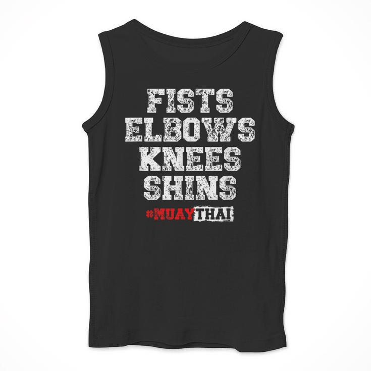 Fist Elbows Knees Shins Martial Arts Muay Thai Men Tank Top