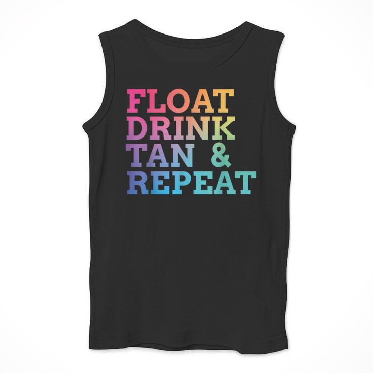 Float Drink Tan Repeat Summer Swimming Beach Pool Vacation Men Tank Top Float Drink Tan Repeat Summer Swimming Beach Pool Vacation Men Tank Top
